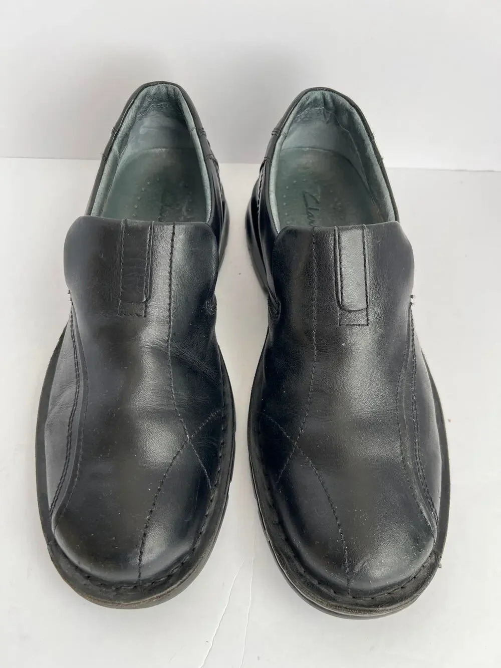 Clarks Men Escalade 70845 Black Leather Slip On Loafer Dress Shoes Size 10M